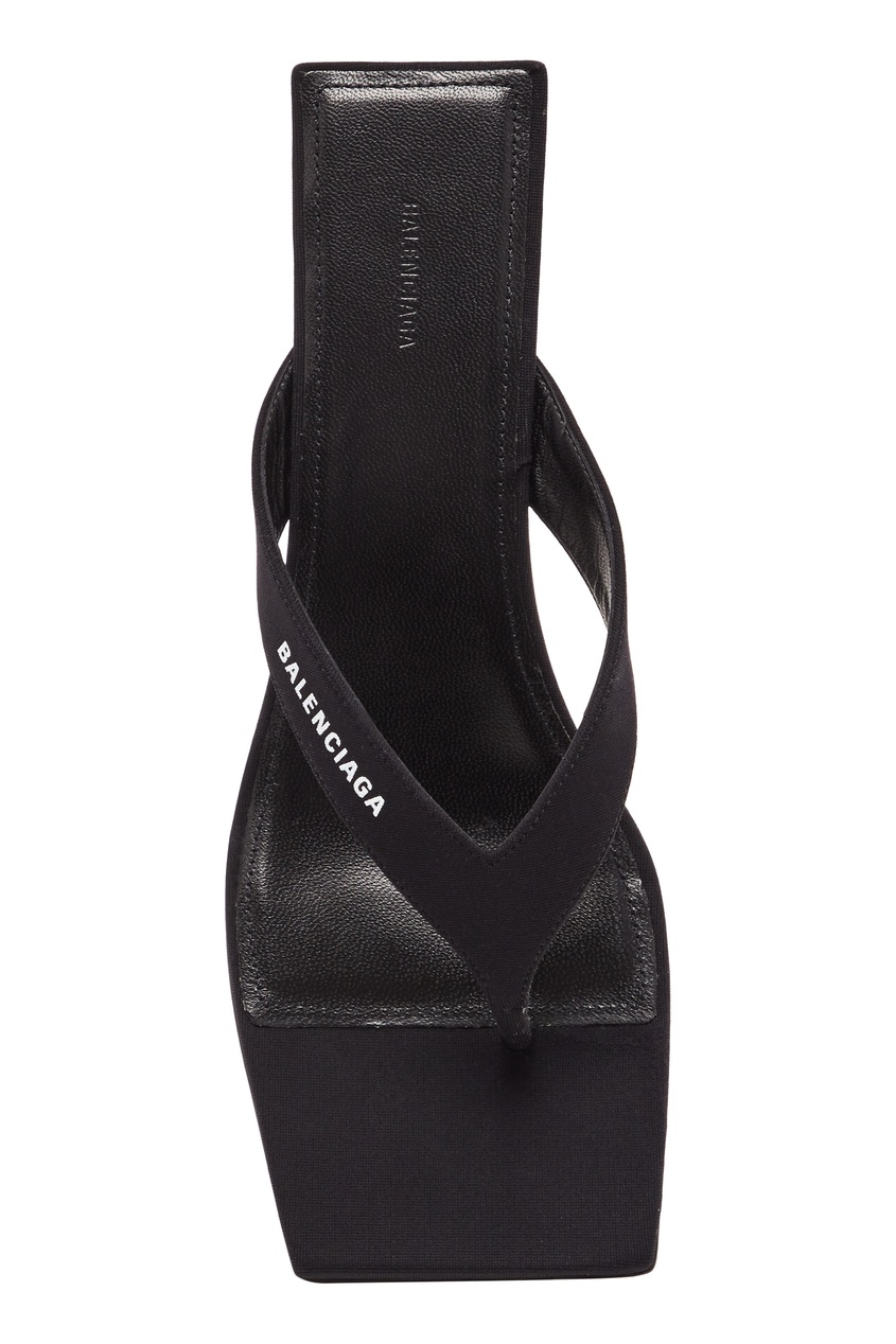 фото Черные пантолеты на каблуке Double Square Balenciaga