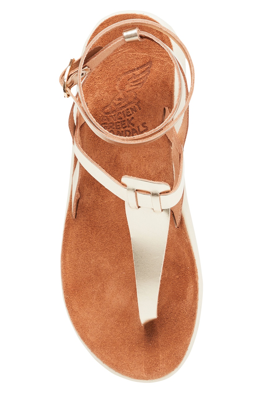 фото Сандалии платинового цвета estia comfort ancient greek sandals