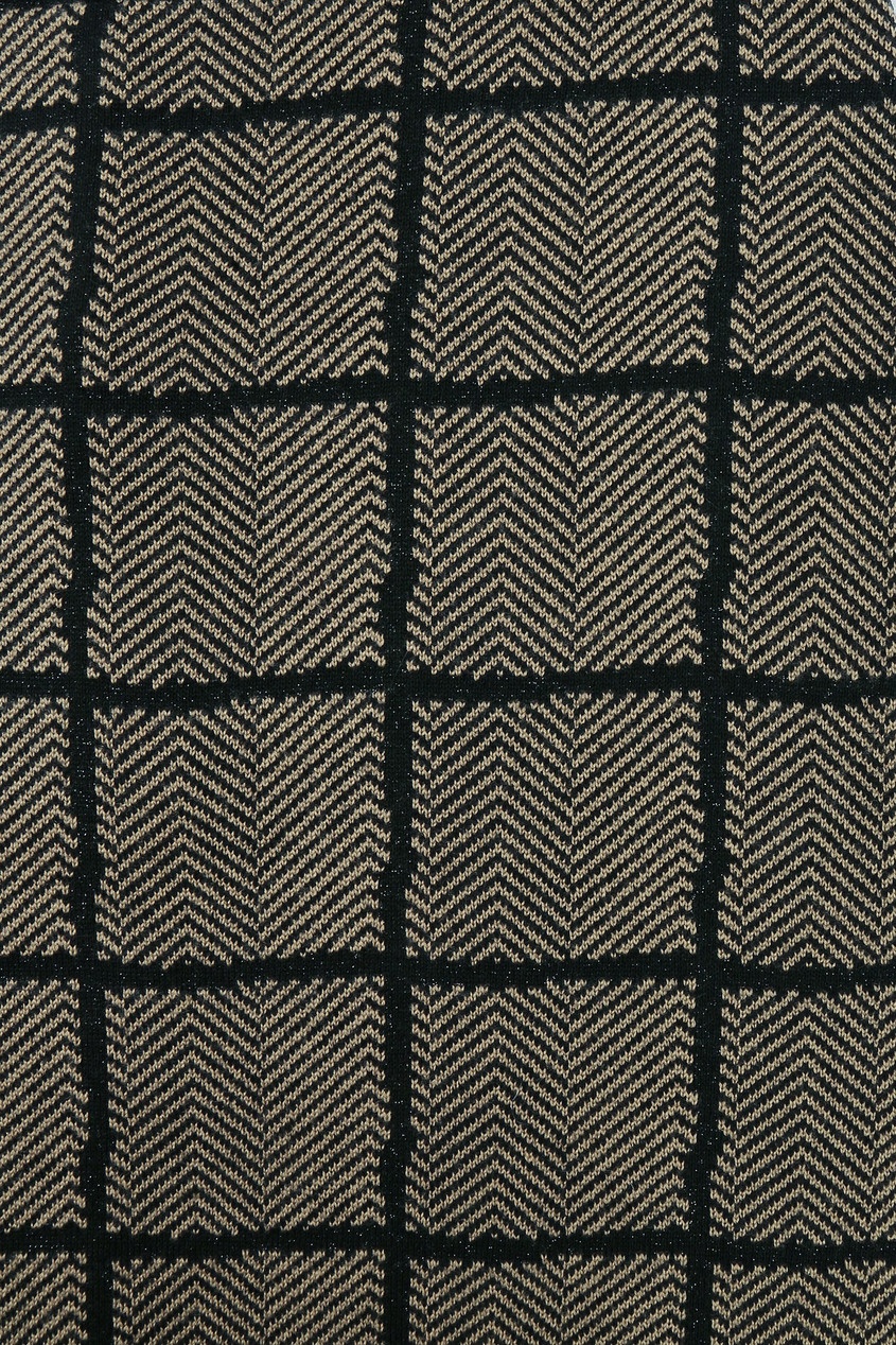 фото Бежево-черная трикотажная юбка в клетку antonio marras