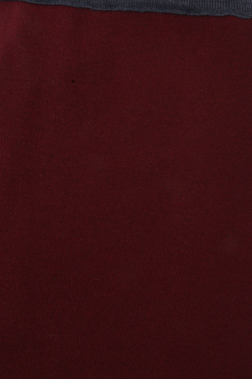 фото Бордовая трикотажная юбка из шерсти antonio marras