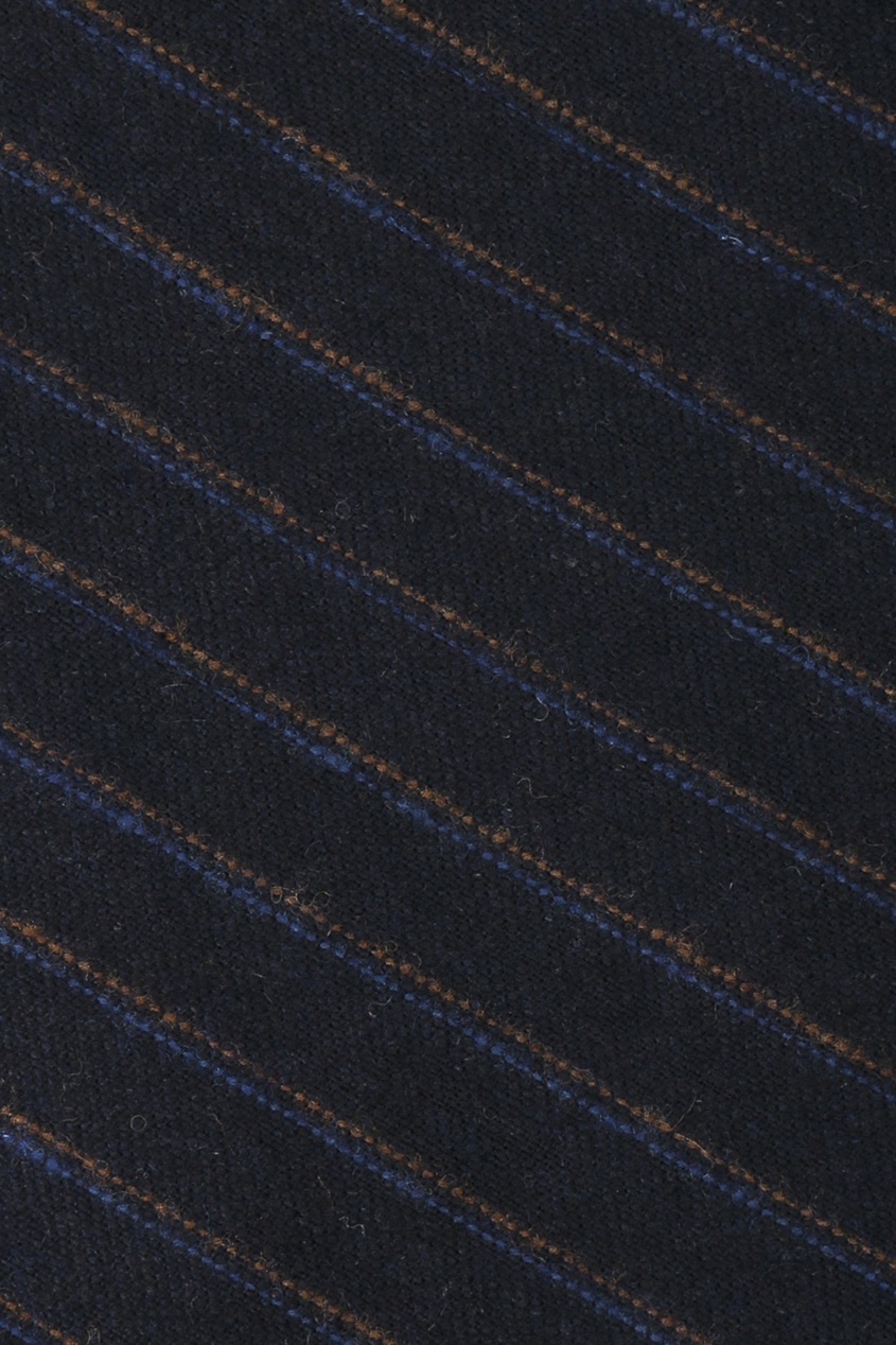фото Синяя юбка-трапеция из шерсти с узором в полоску antonio marras