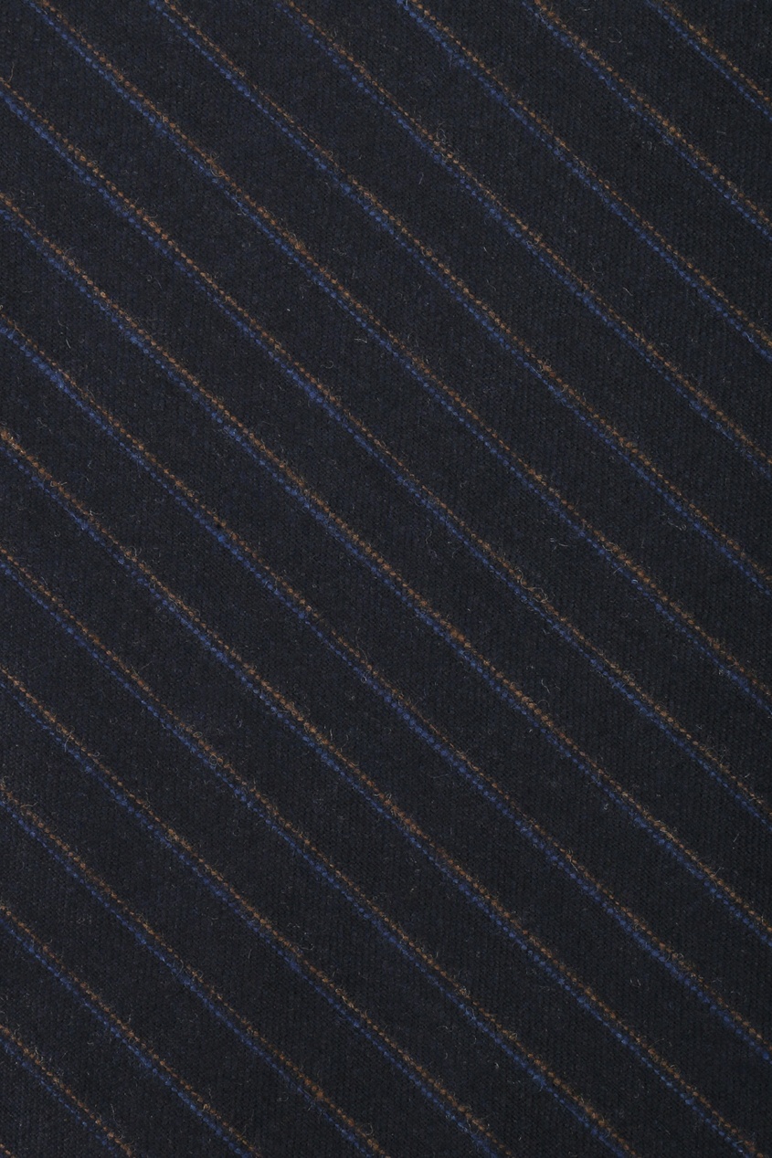 фото Синяя юбка-трапеция из шерсти с узором в полоску Antonio marras