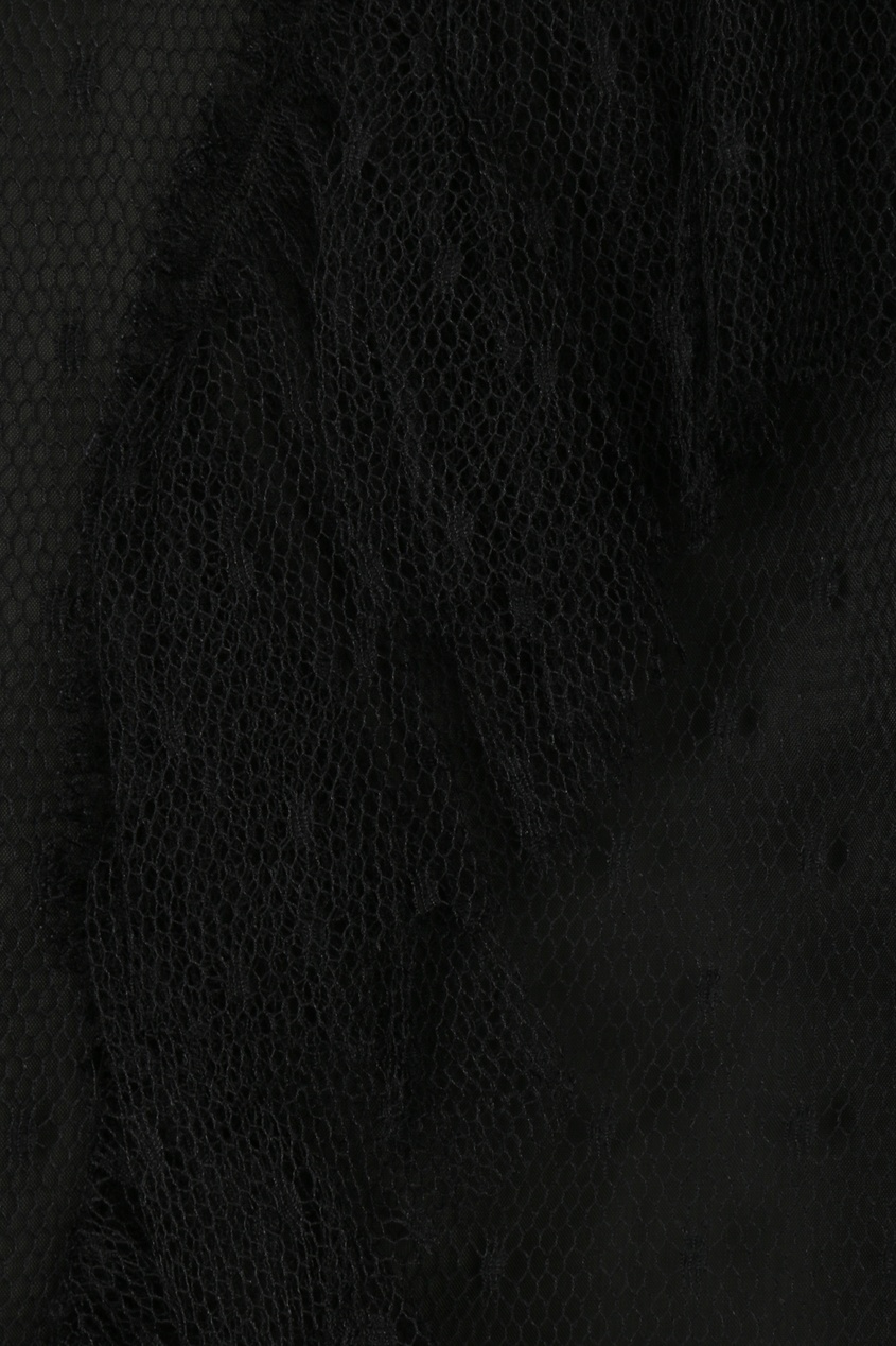 фото Черная юбка-карандаш с ажурным узором Antonio marras