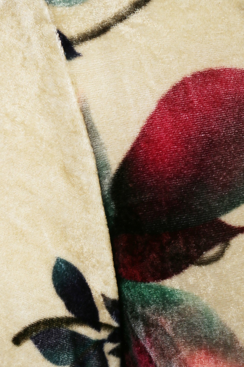 фото Молочное платье из шелкового бархата с цветочным принтом antonio marras