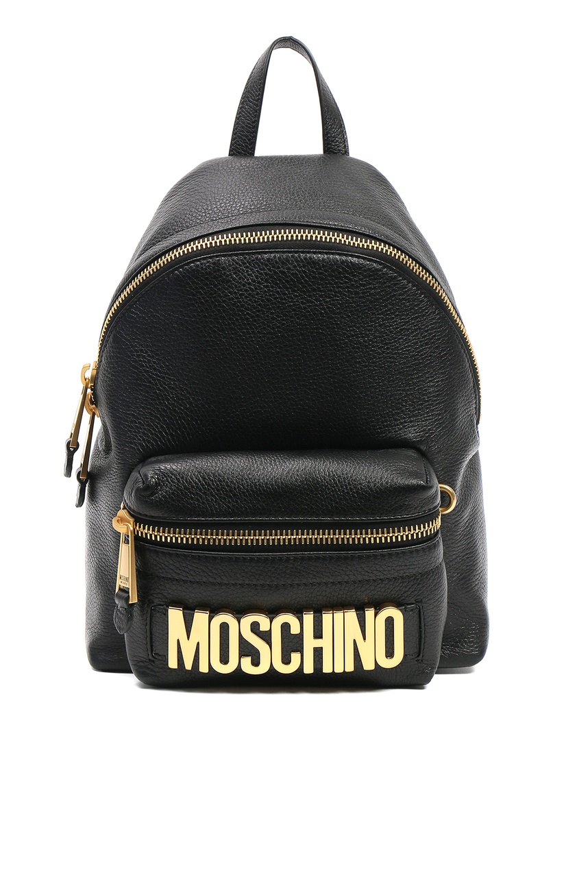 фото Рюкзак с золотистым логотипом moschino