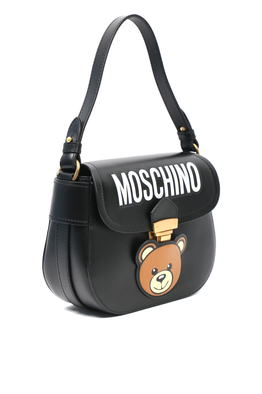 фото Сумка-кроссбоди черного цвета teddy moschino