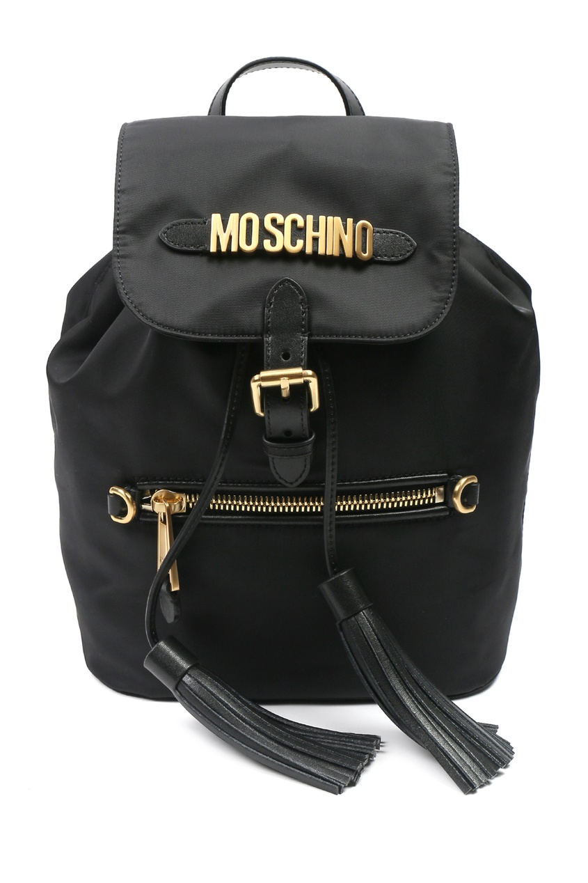 фото Черный рюкзак из текстиля moschino