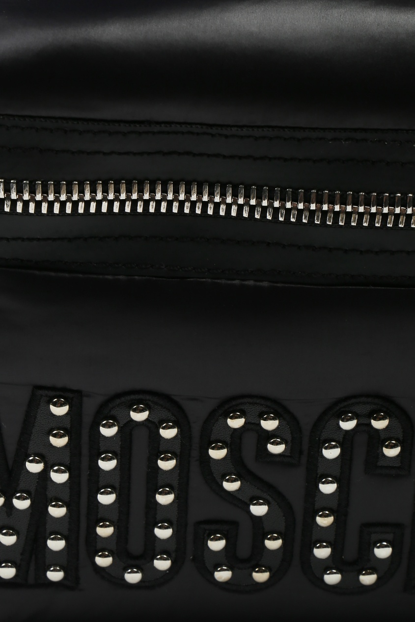 фото Черный стеганый рюкзак Moschino