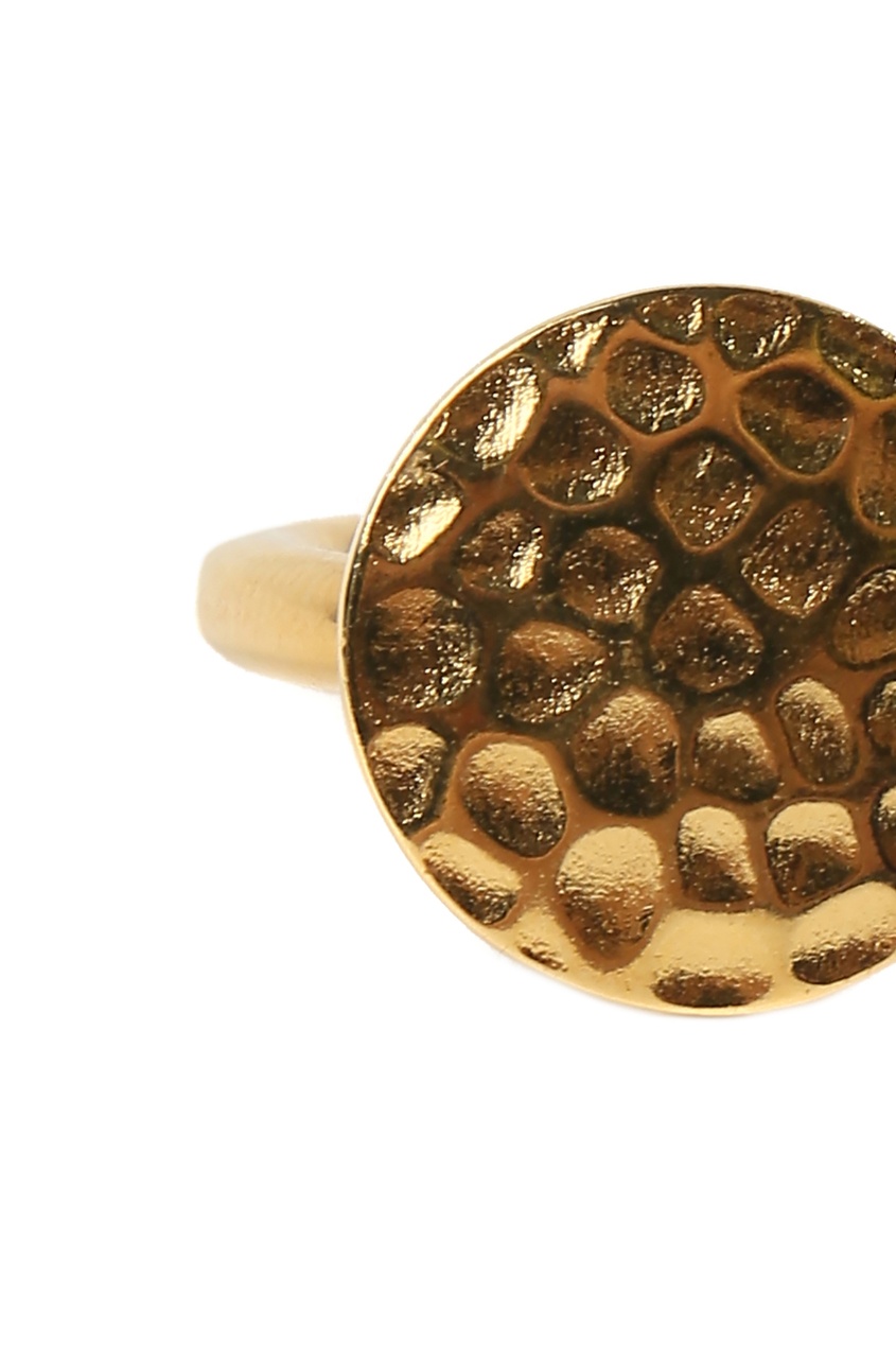 фото Золотистое металлическое кольцо jil sander