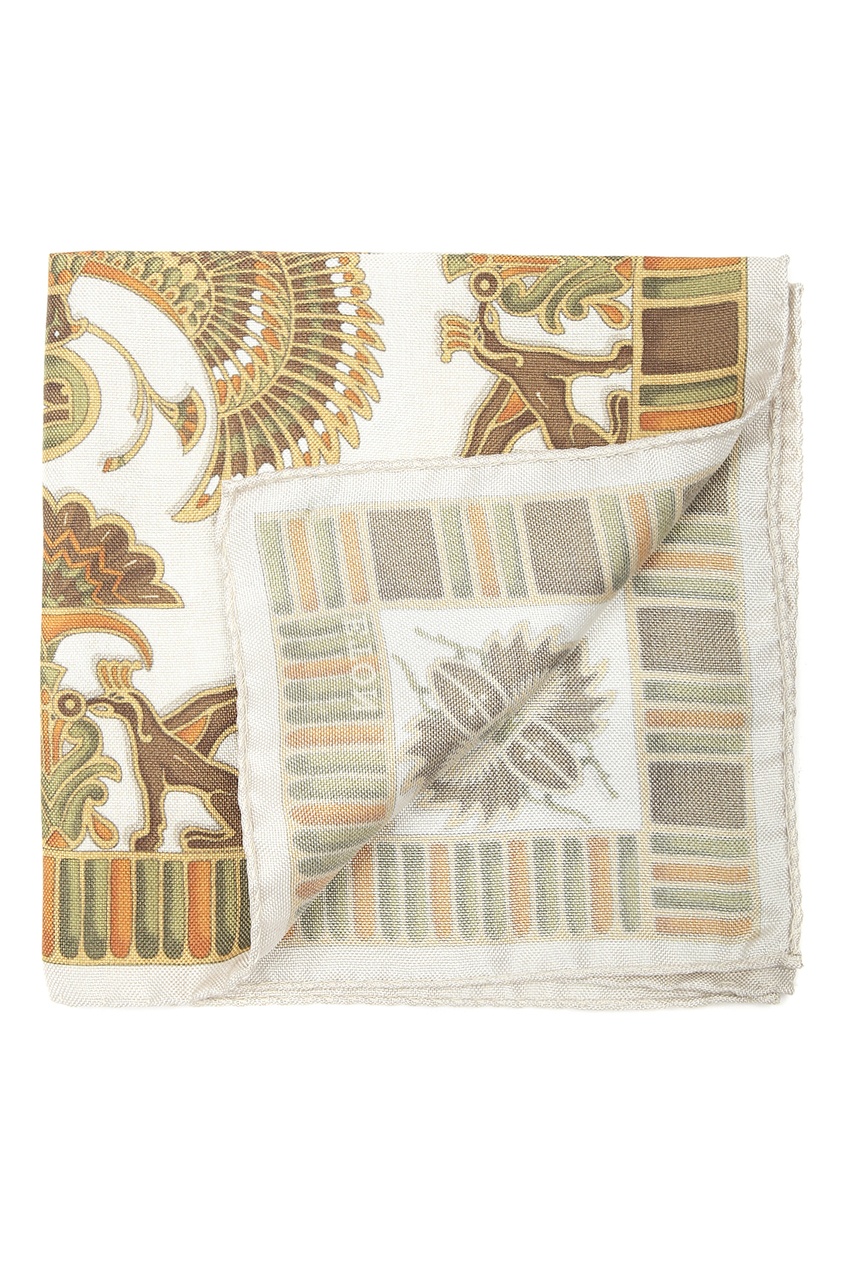 фото Нагрудный шелковый платок с принтами Eton
