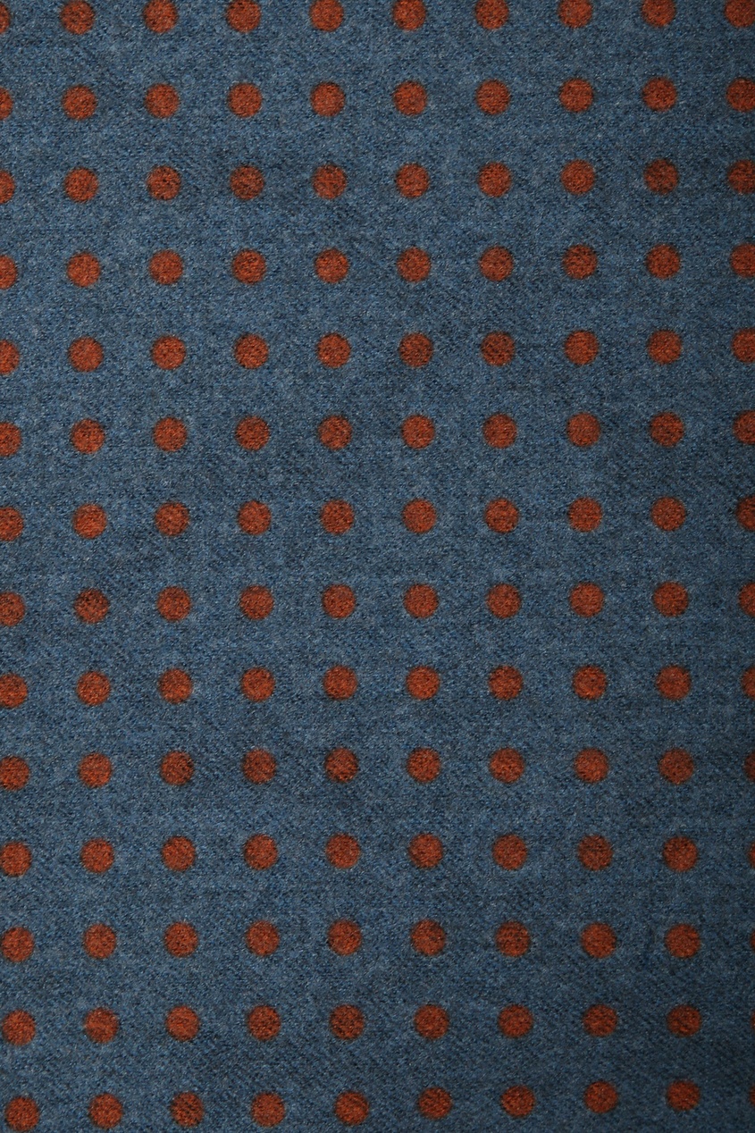 фото Синий шерстяной платок-паше в горох eton