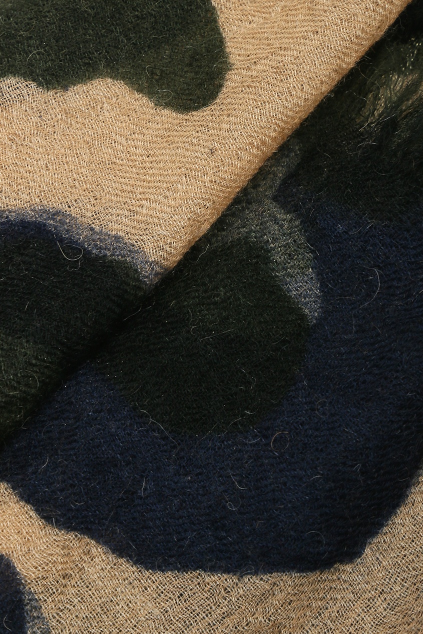 фото Шерстяной шарф с камуфляжным узором faliero sarti
