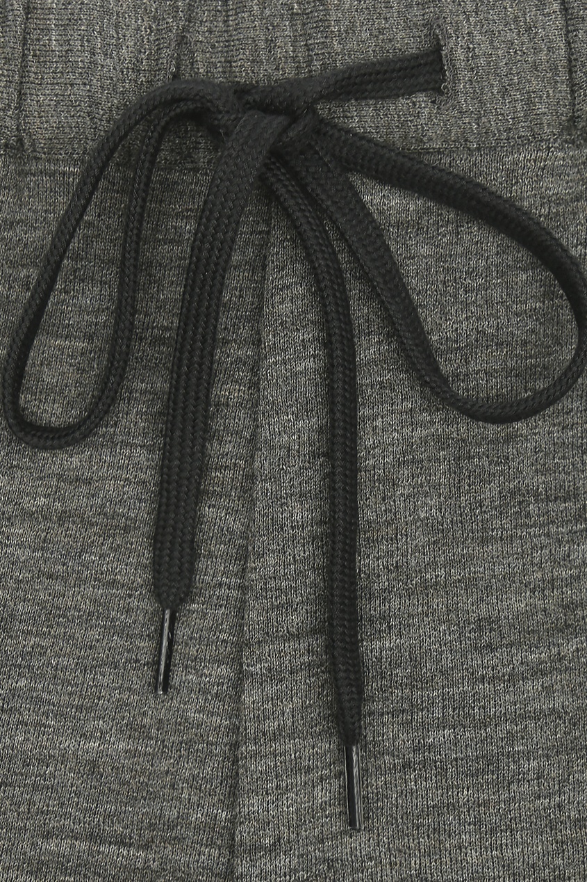 фото Серые шерстяные брюки с поясом на кулиске barena