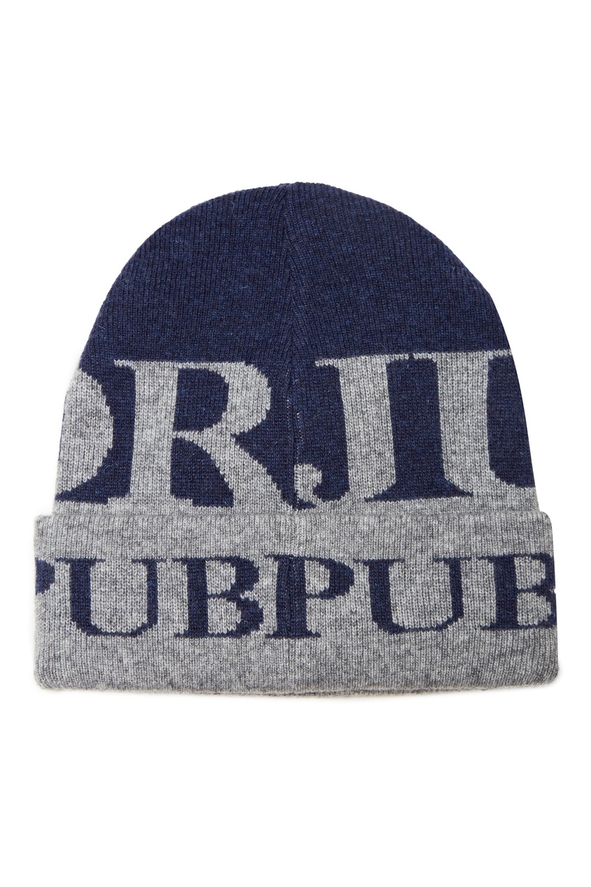 фото Серо-синяя шапка с надписью junior republic