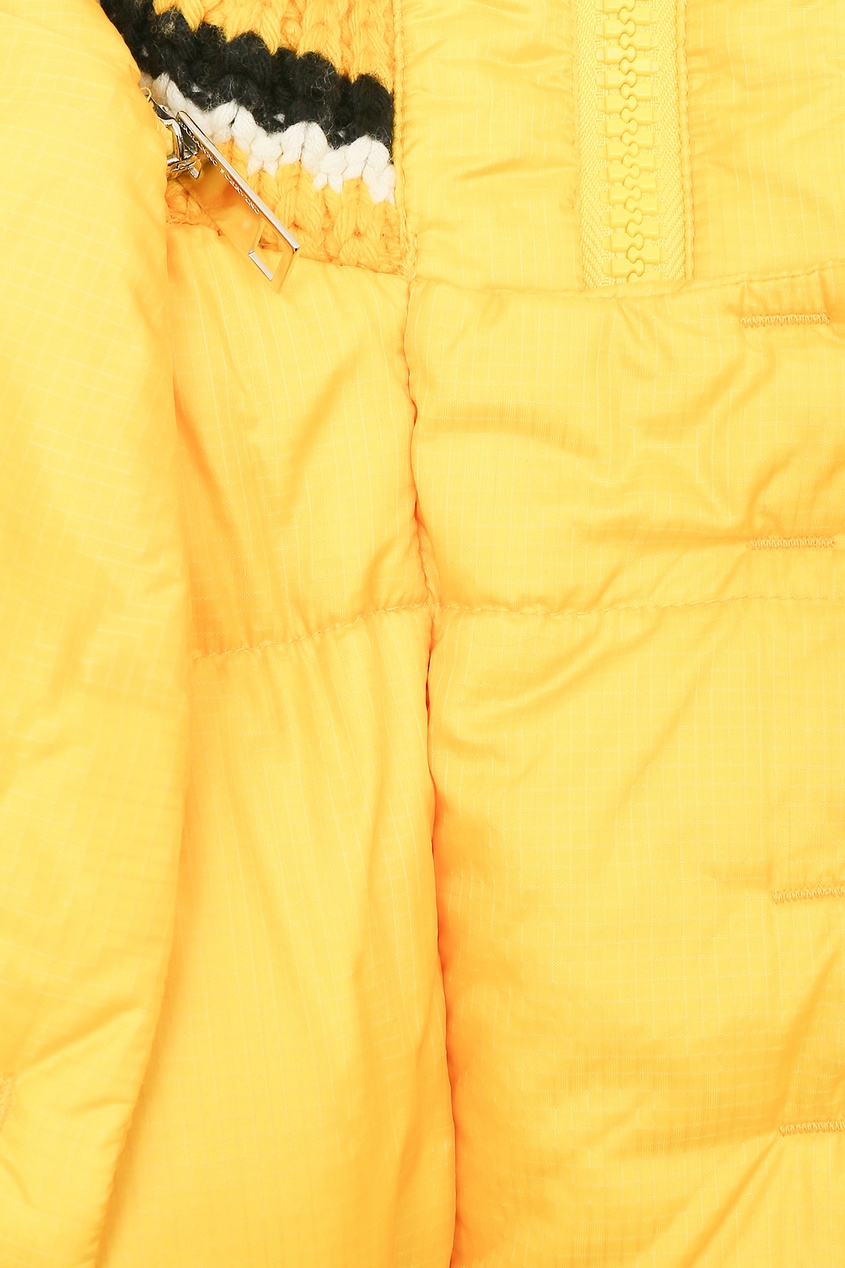 фото Желтый пуховик на молнии ermanno scervino