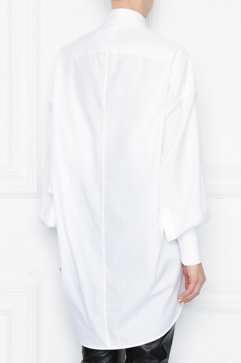 фото Белая рубашка с вышивкой ermanno scervino