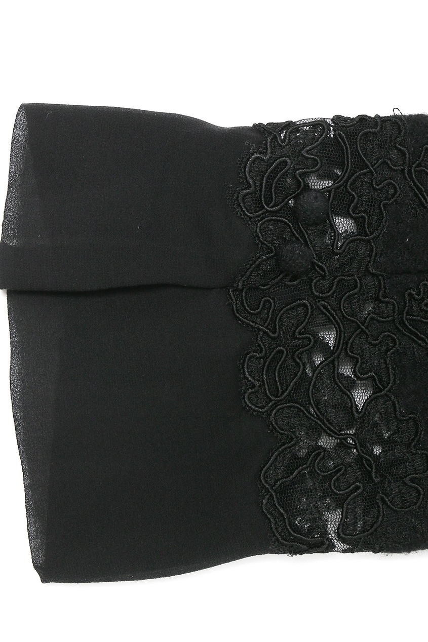 фото Черная блузка с кружевом Ermanno scervino