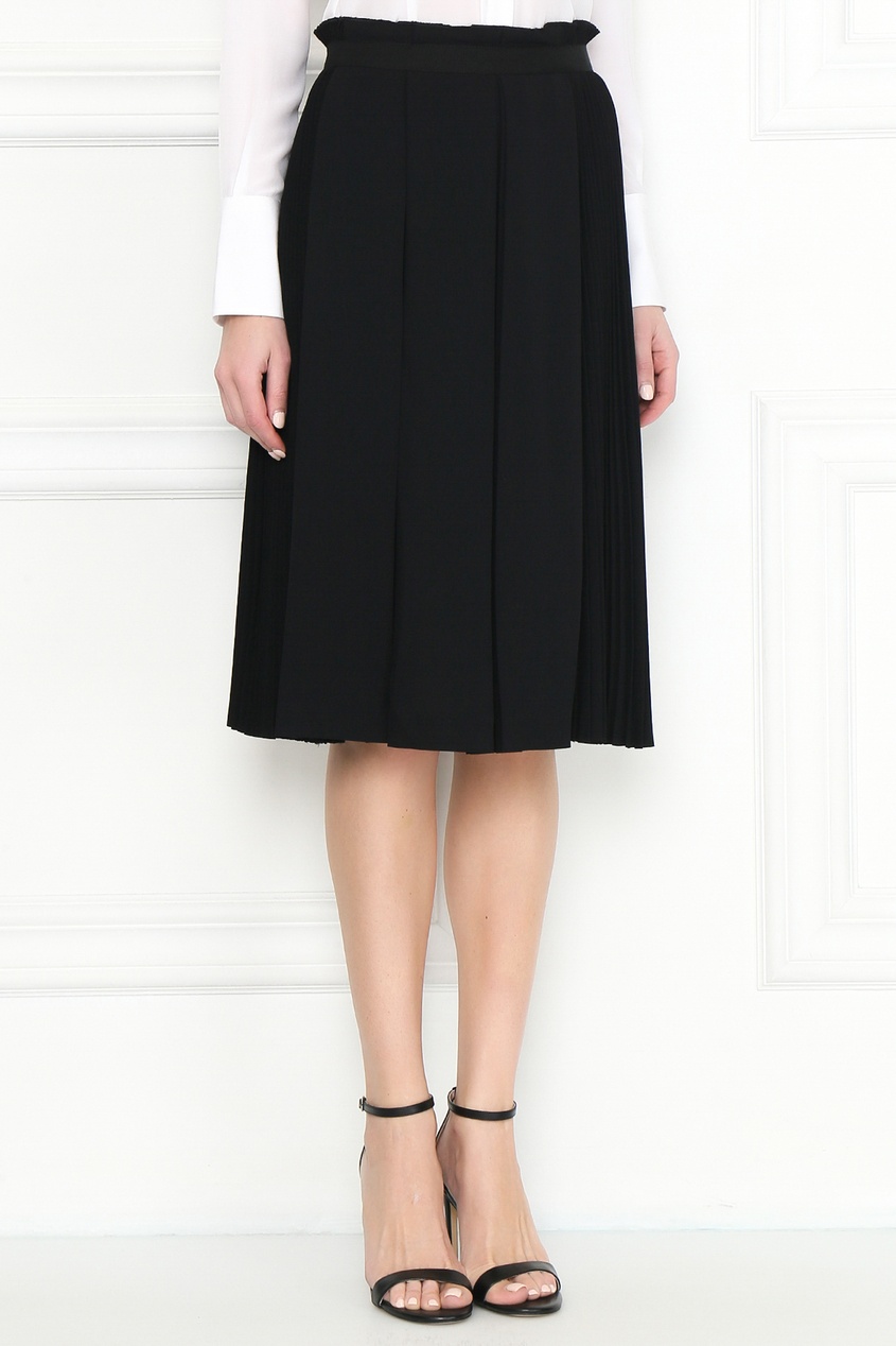 фото Черная юбка со складками ermanno scervino