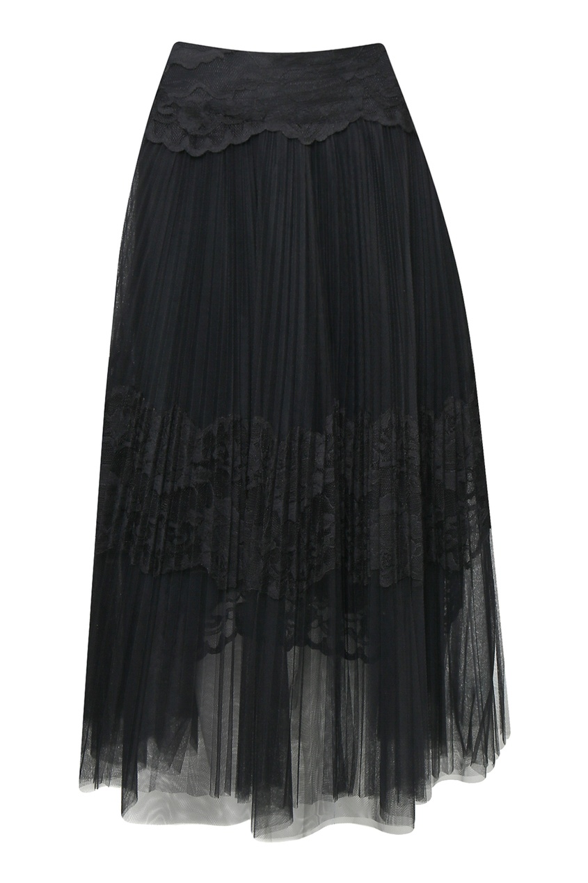 фото Черная юбка с плиссировкой ermanno scervino
