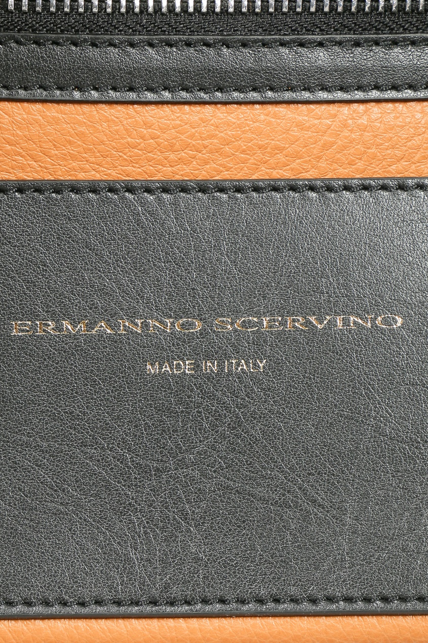 фото Коричневая сумка с отделкой Ermanno scervino