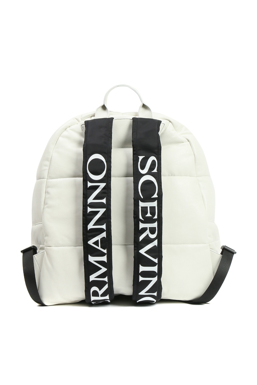 фото Белый рюкзак с черными лямками ermanno scervino