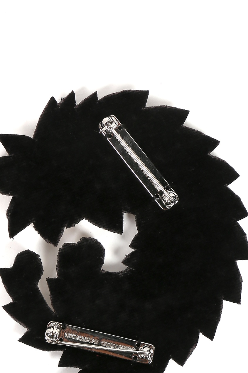 фото Крупная брошь с кристаллами ermanno scervino