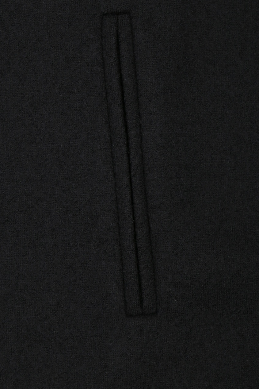 фото Черное худи на молнии с отделкой Ermanno scervino
