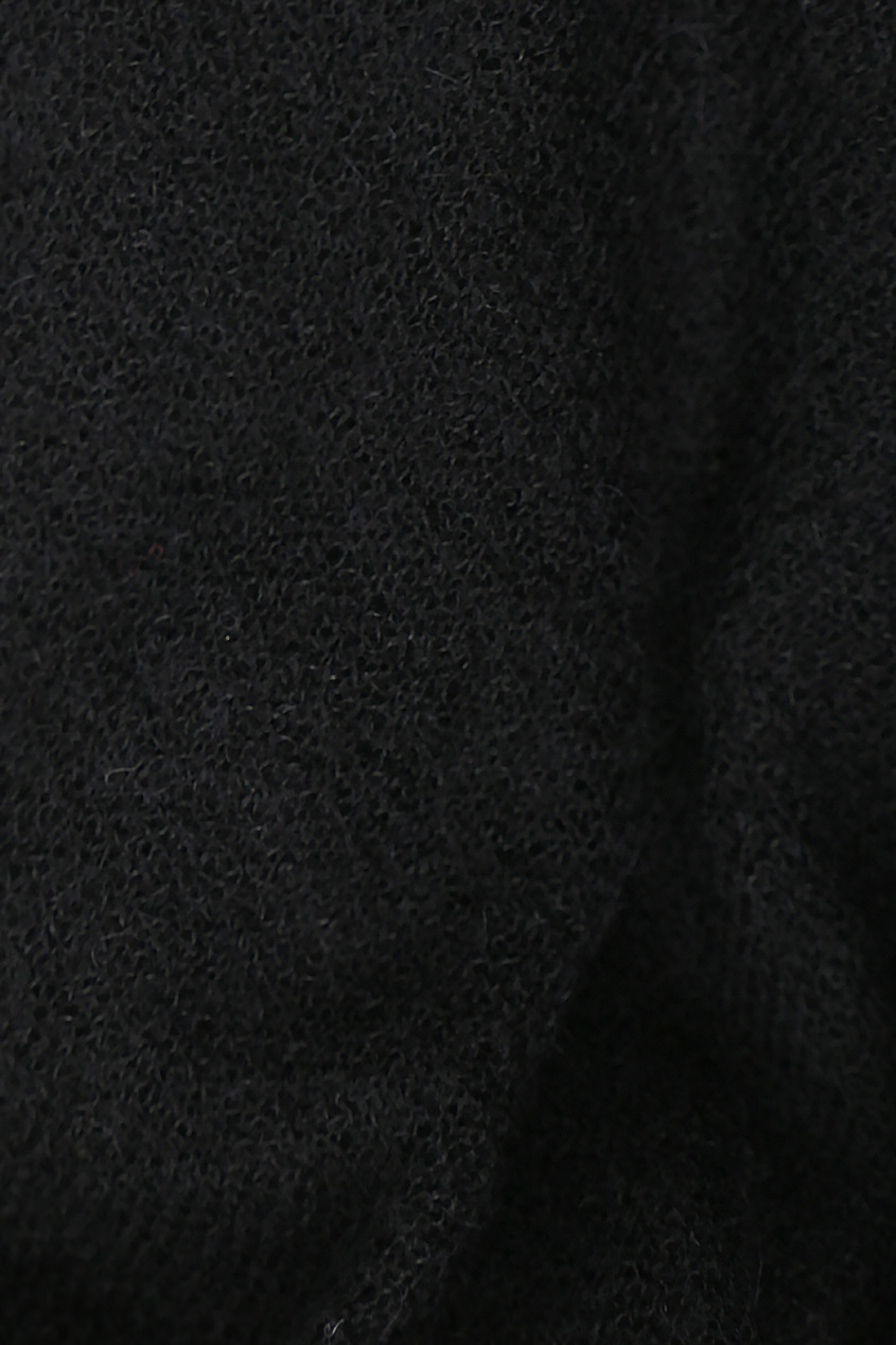 фото Платок черного цвета с кружевом ermanno scervino