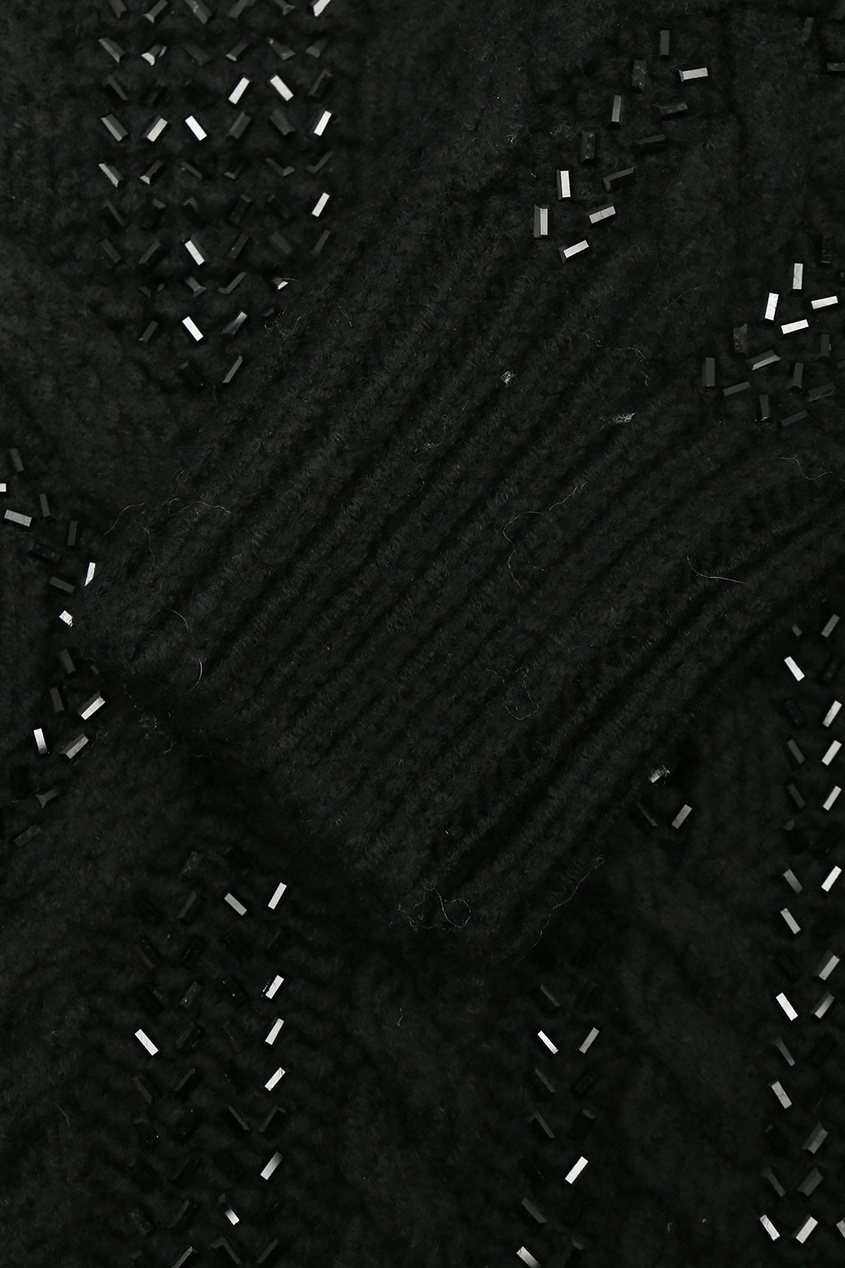фото Черный свитер с кристаллами ermanno scervino