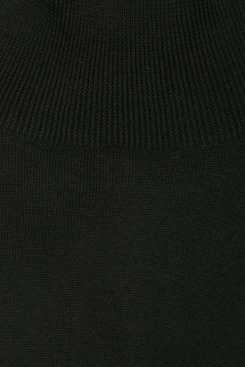 фото Черная водолазка с кружевной отделкой ermanno scervino