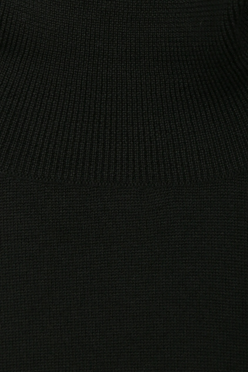 фото Черная водолазка с разрезами на рукавах ermanno scervino