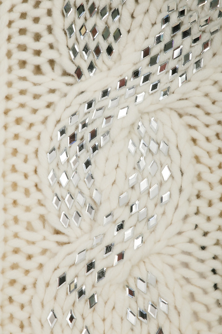 фото Ванильный свитер с отделкой кристаллами ermanno scervino