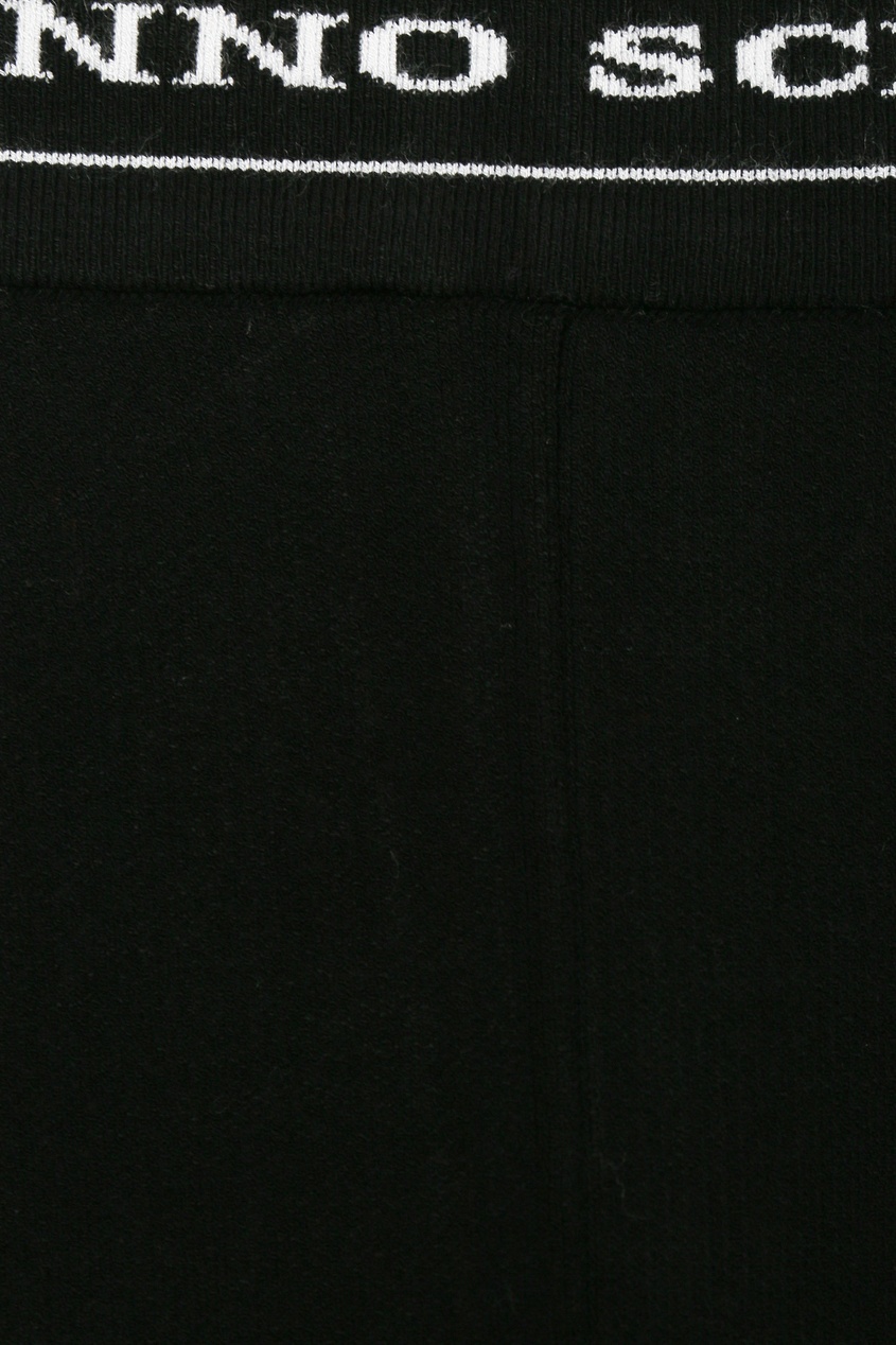 фото Черные базовые леггинсы с логотипом ermanno scervino