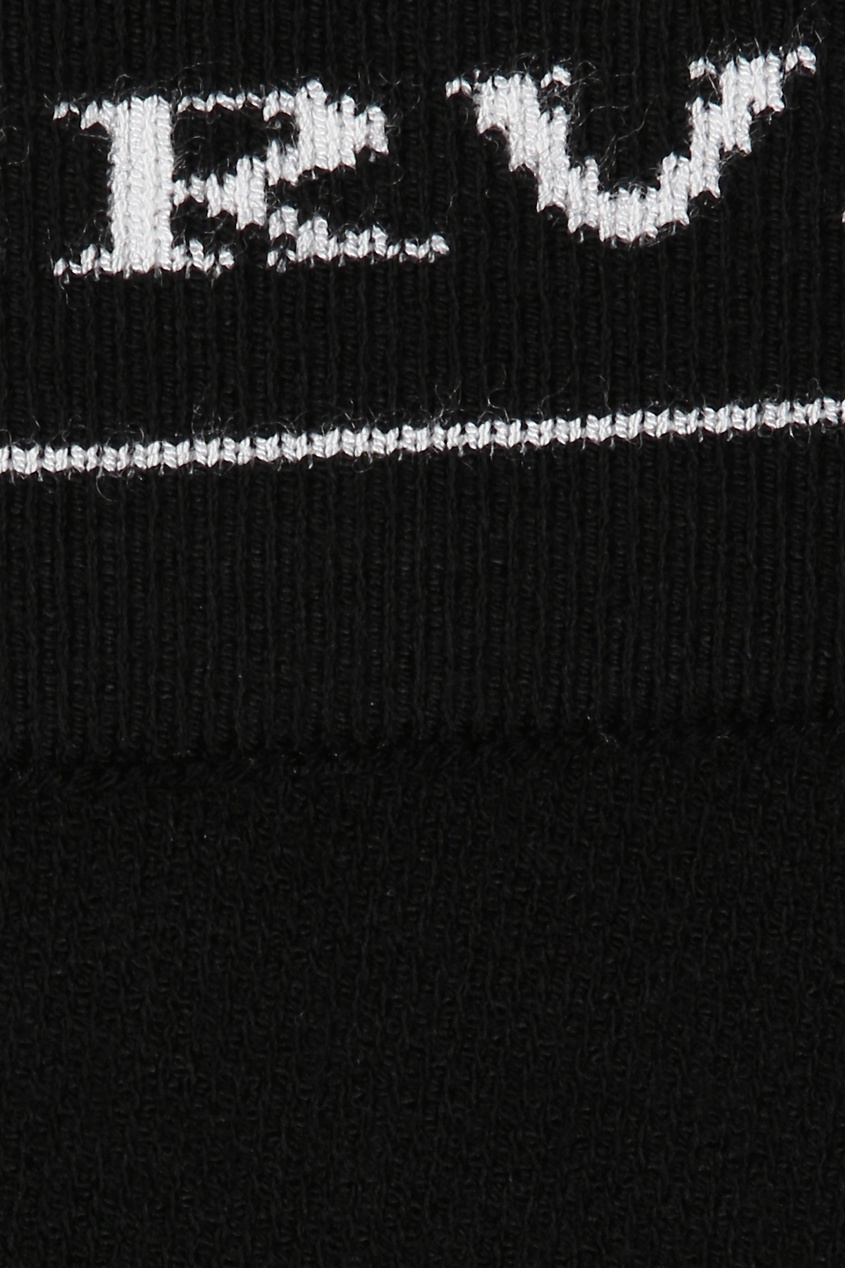 фото Черные леггинсы с логотипом ermanno scervino
