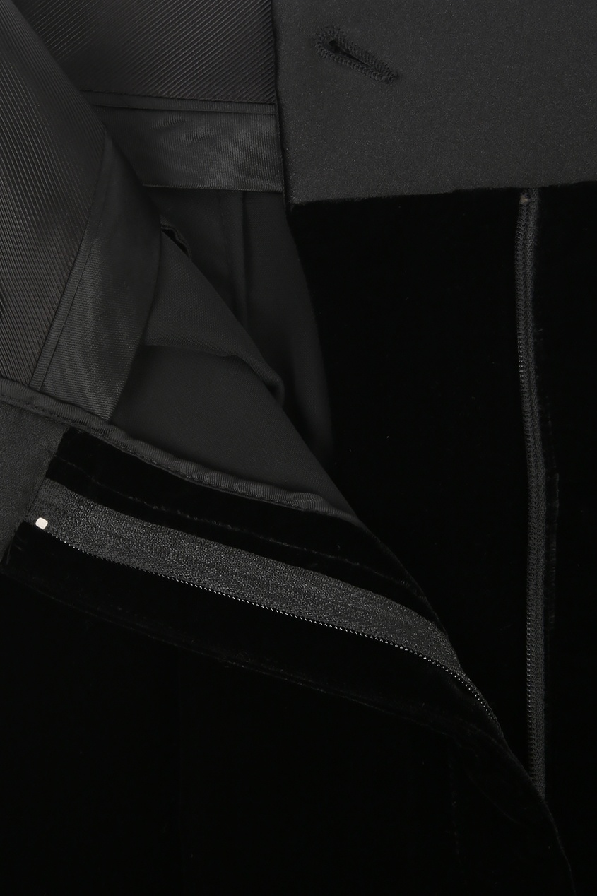 фото Черные шорты из бархата ermanno scervino