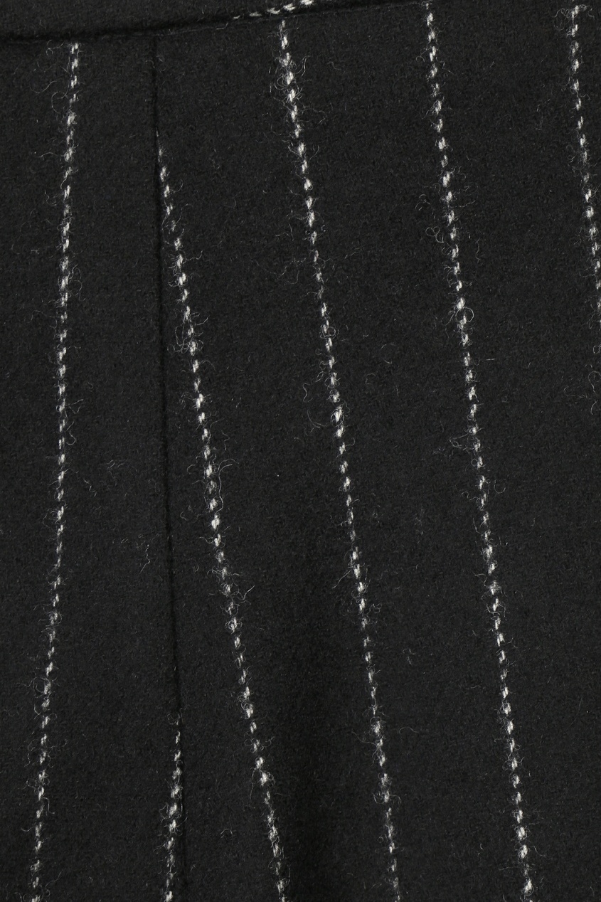 фото Свободные черные брюки в полоску ermanno scervino