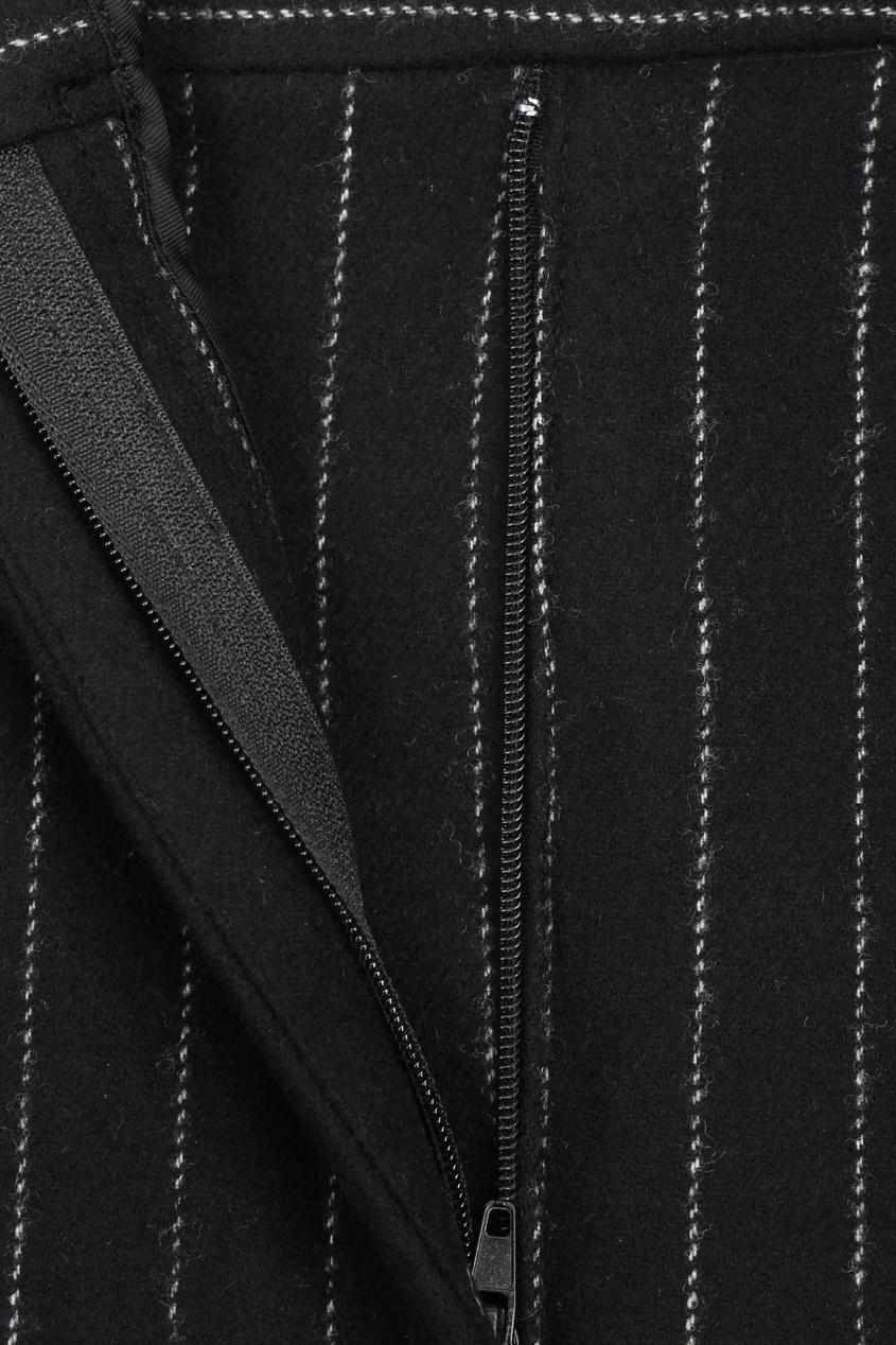 фото Свободные черные брюки в полоску ermanno scervino