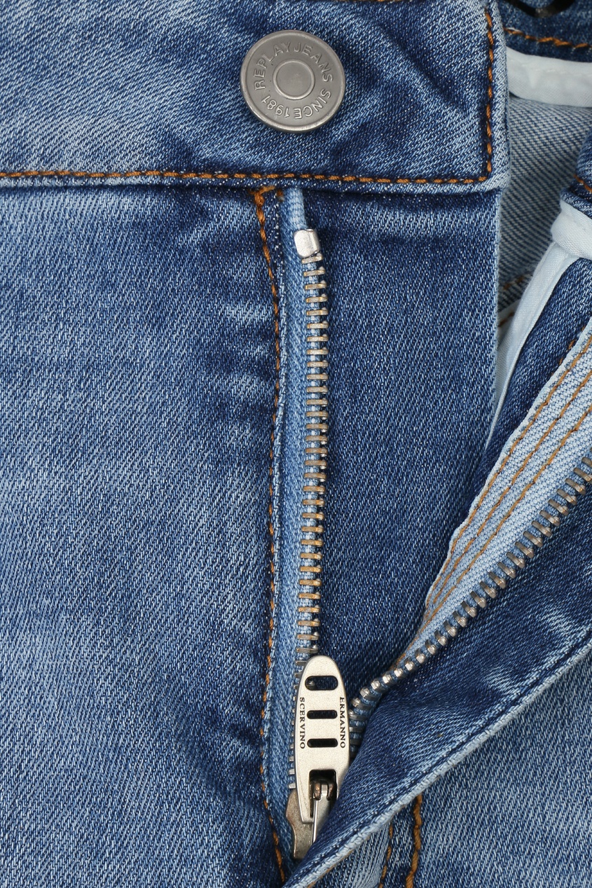 фото Голубые джинсы-скинни с лампасами ermanno scervino