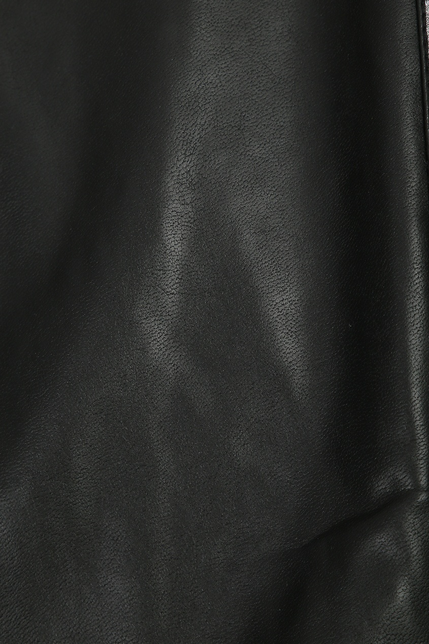 фото Черные леггинсы под кожу с лампасами Ermanno scervino