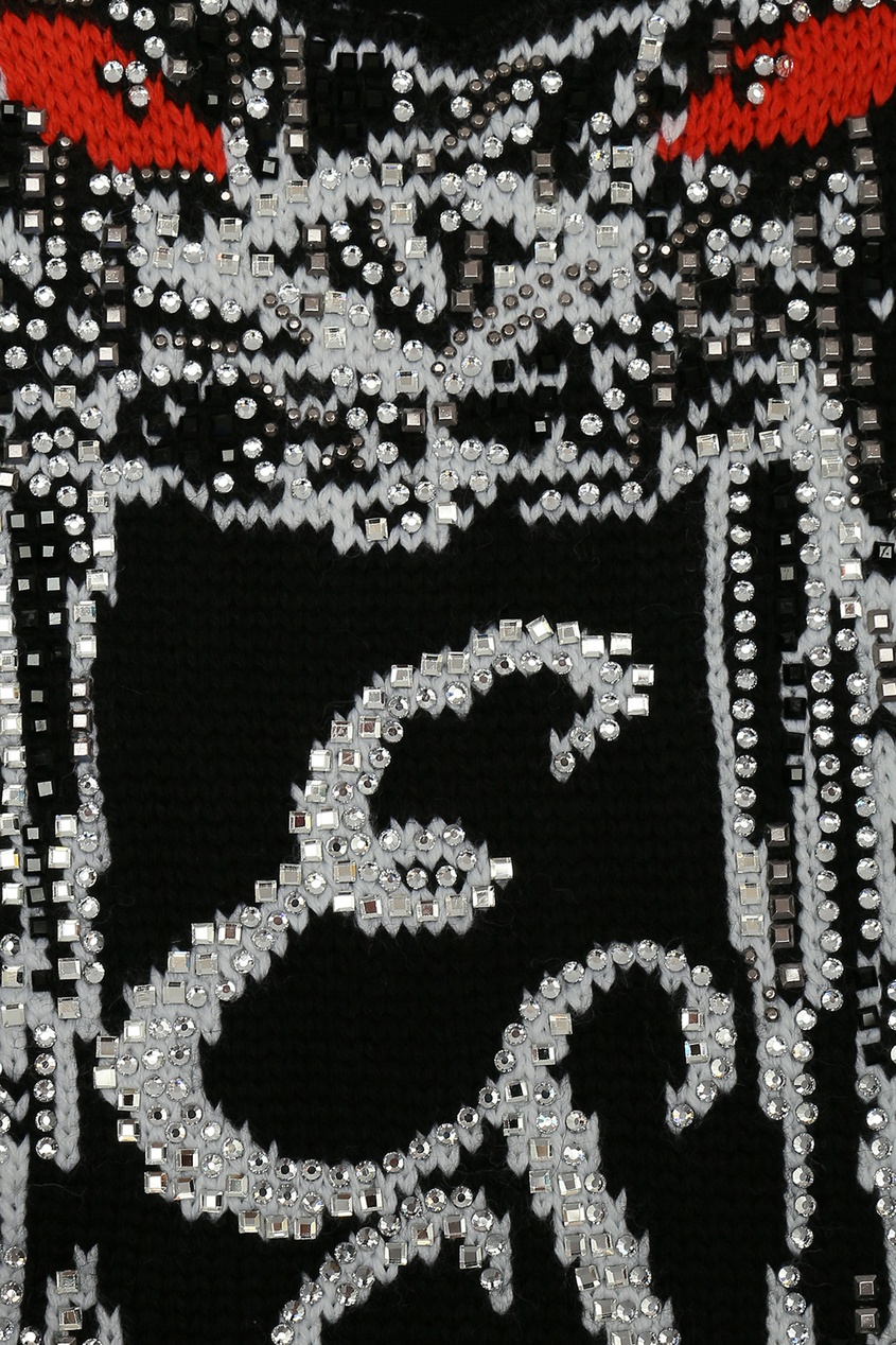 фото Черное худи с аппликацией и логотипом ermanno scervino