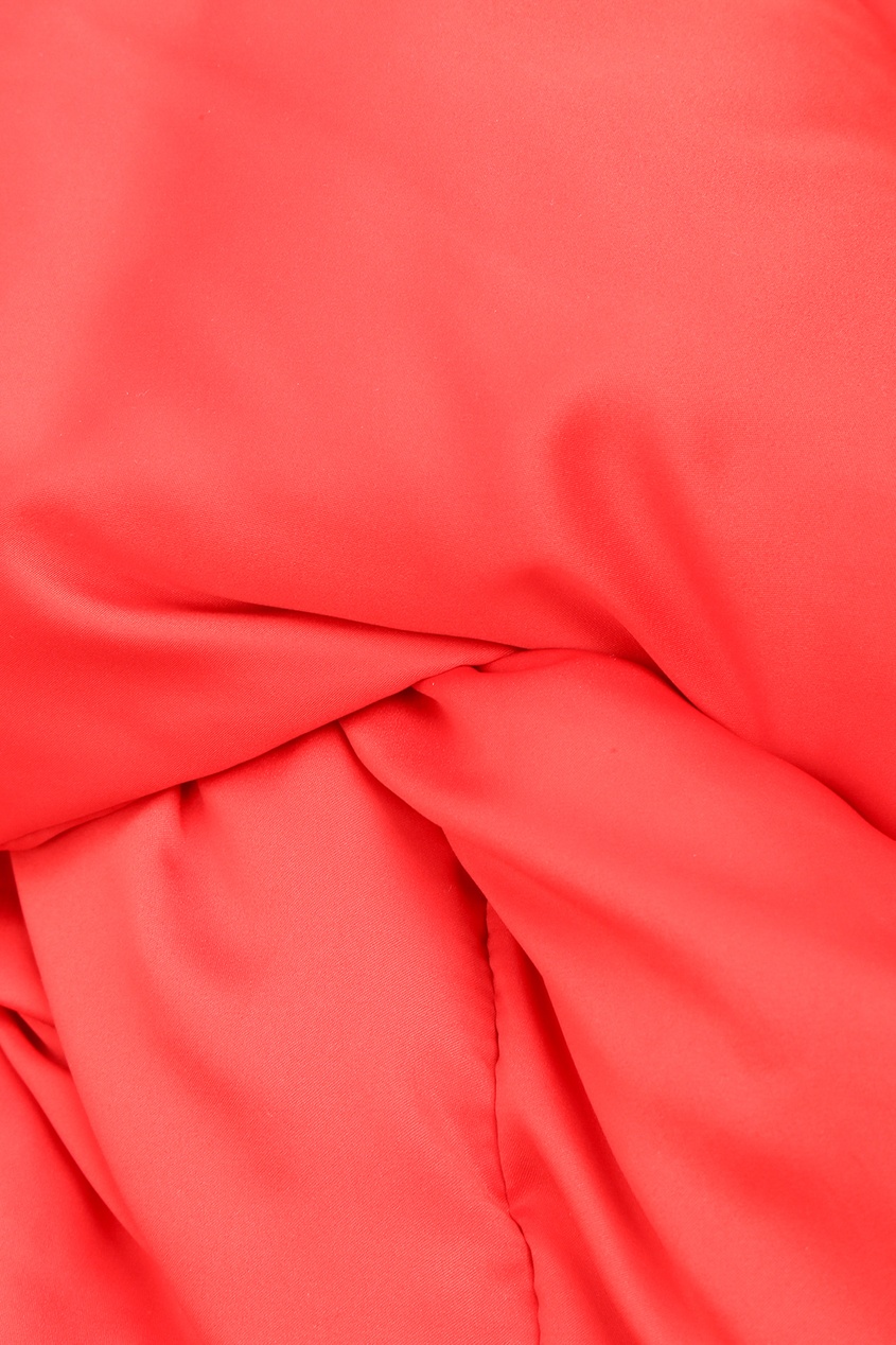 фото Красный пуховой шарф marina rinaldi