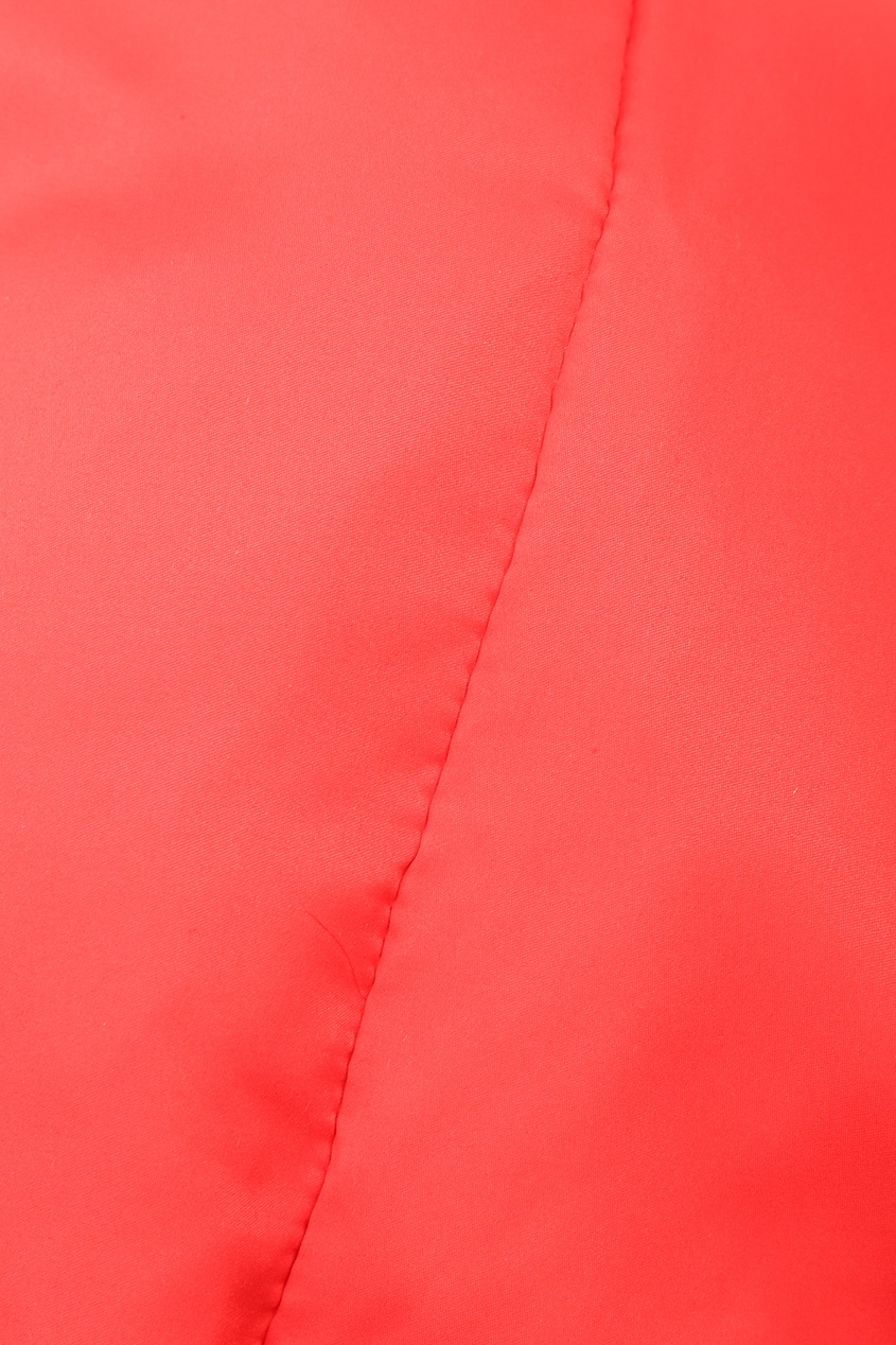фото Красный пуховой шарф marina rinaldi