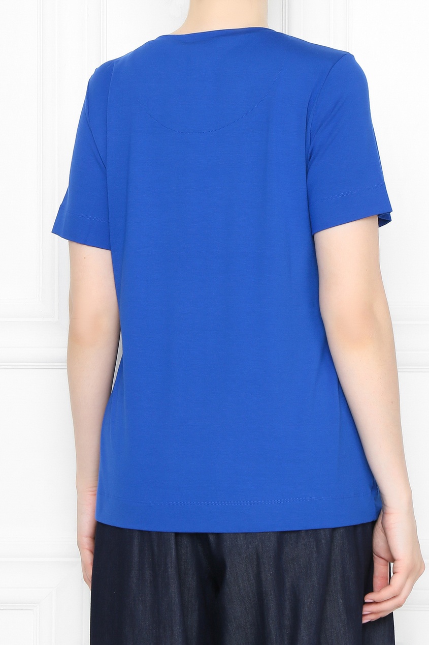 фото Синяя футболка с пайетками marina rinaldi