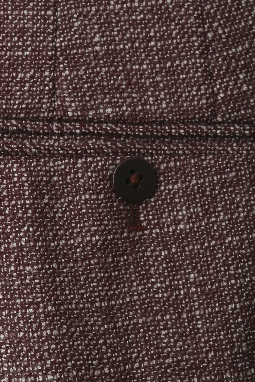 фото Бордовые брюки прямого кроя isaia