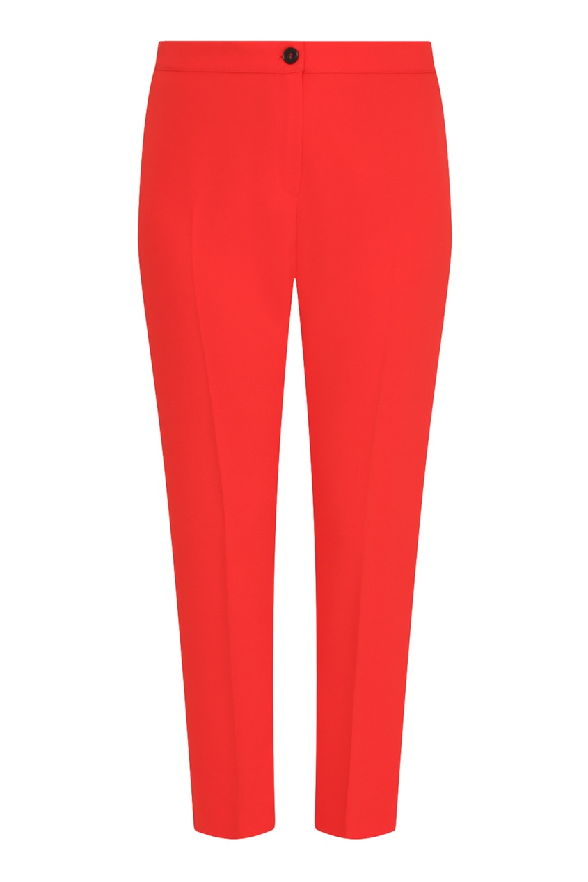 фото Красные укороченные брюки со стрелками marina rinaldi