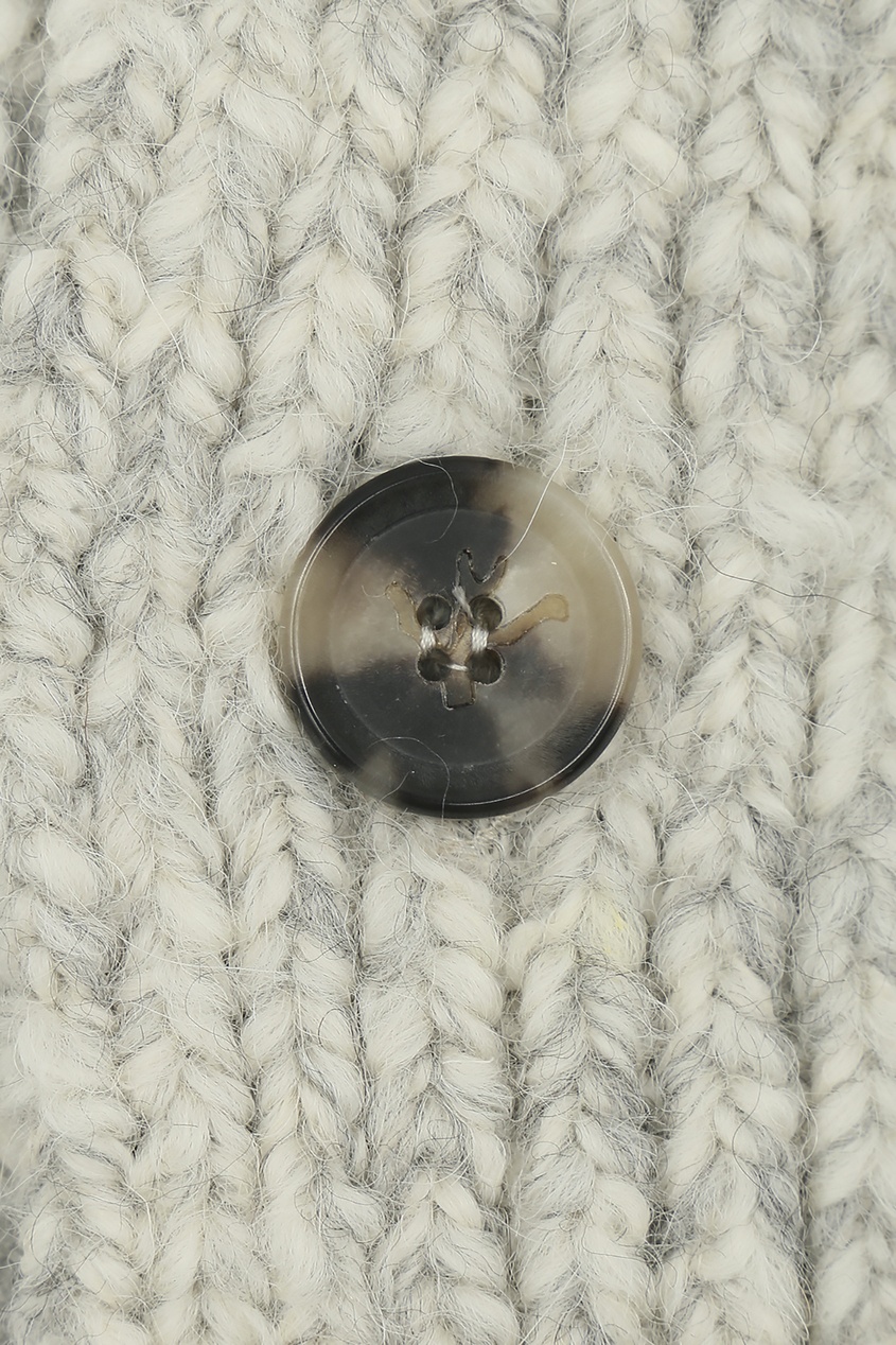 фото Серый свитер на молнии и пуговицах isaia