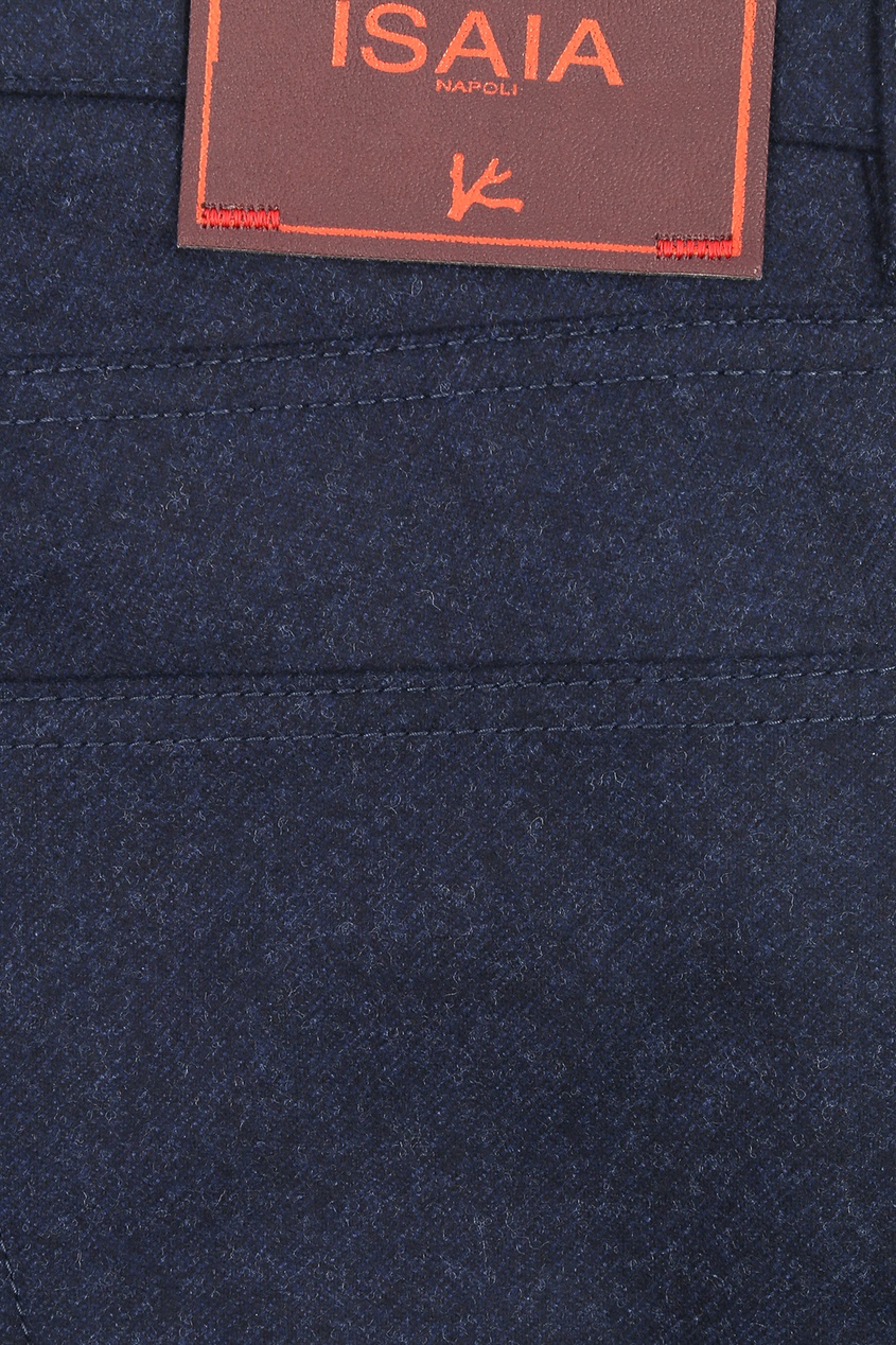 фото Темно-синие брюки джинсового кроя isaia