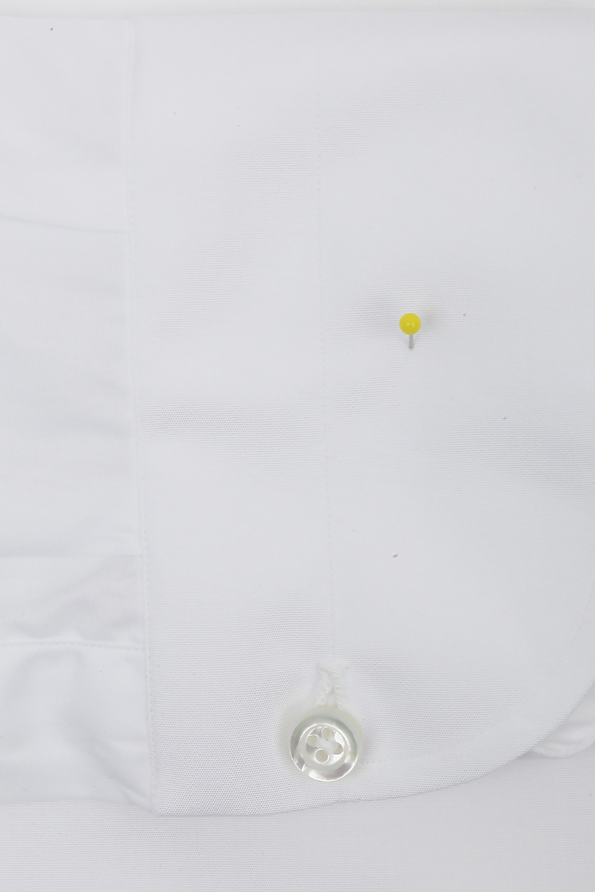 фото Лаконичная белая рубашка из хлопка isaia