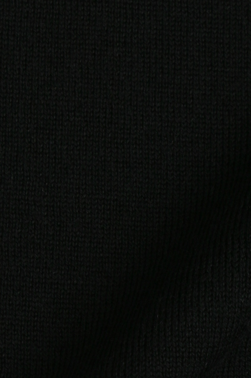 фото Черное пончо с контрастной отделкой marina rinaldi