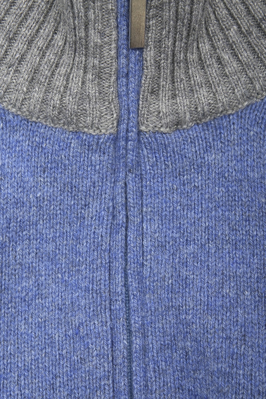 фото Голубой свитер на молнии della ciana